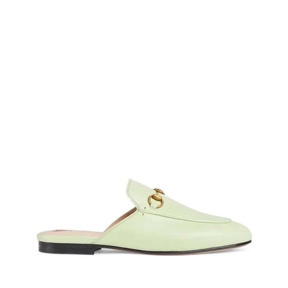 Gucci Princetown leather mules Green Leather Never worn, with tag - Model View