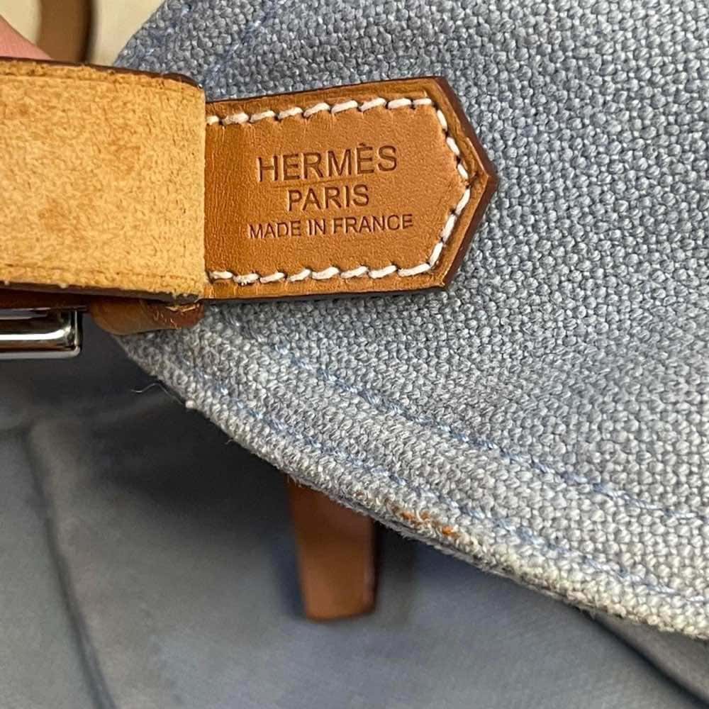 Hermès Marwari PM Silver Canvas Leather Fair - Box View