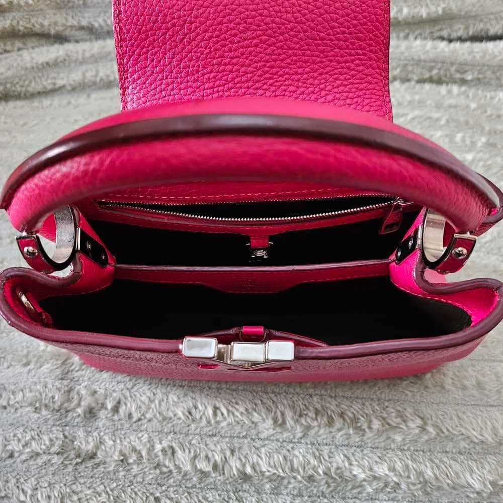 Louis Vuitton Capucines BB Pink Leather Silver Good - Box View