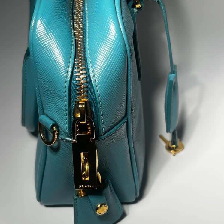 Prada Bauletto Green Leather Good - Box View