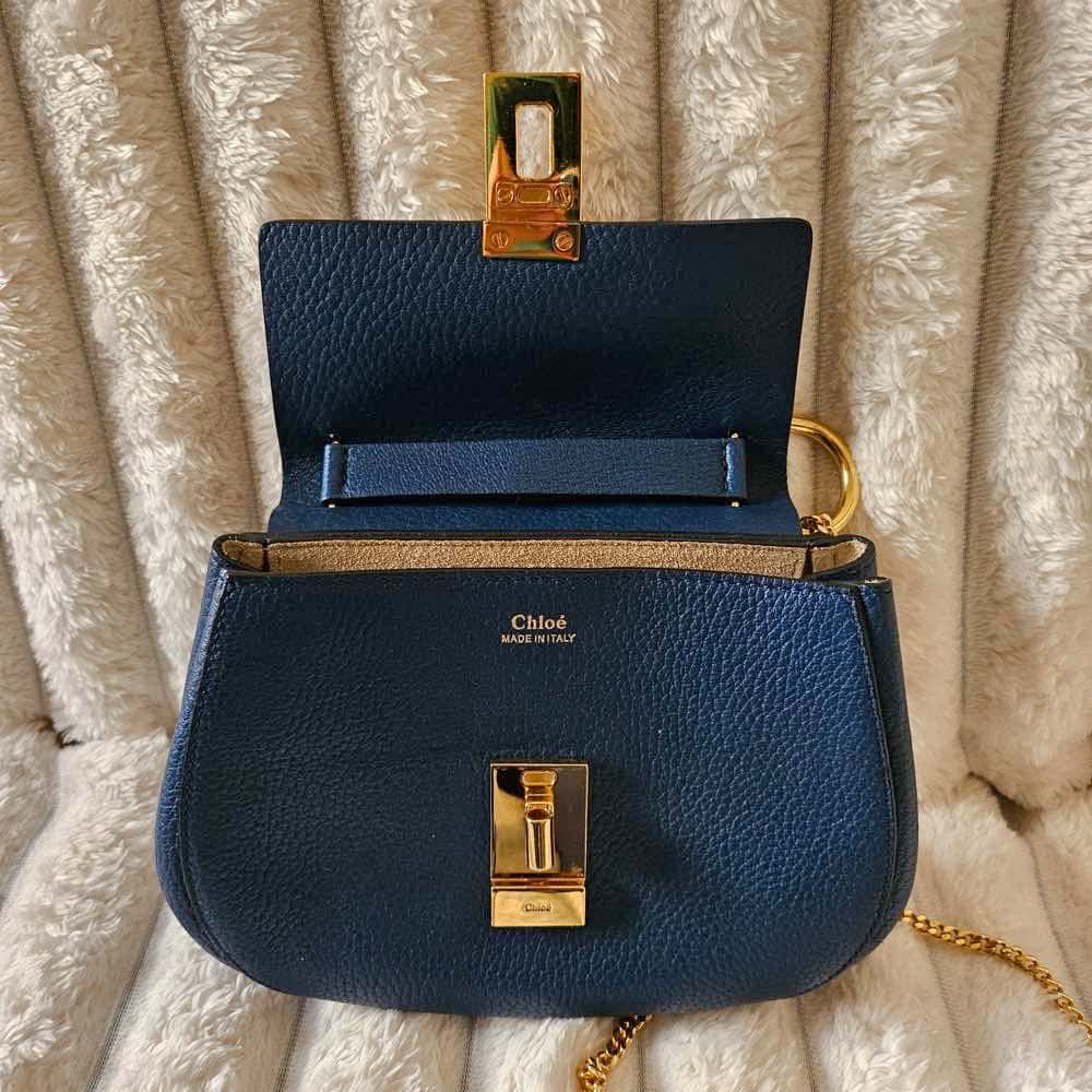 Chloé Drew Blue Linen Gold Good - Box View