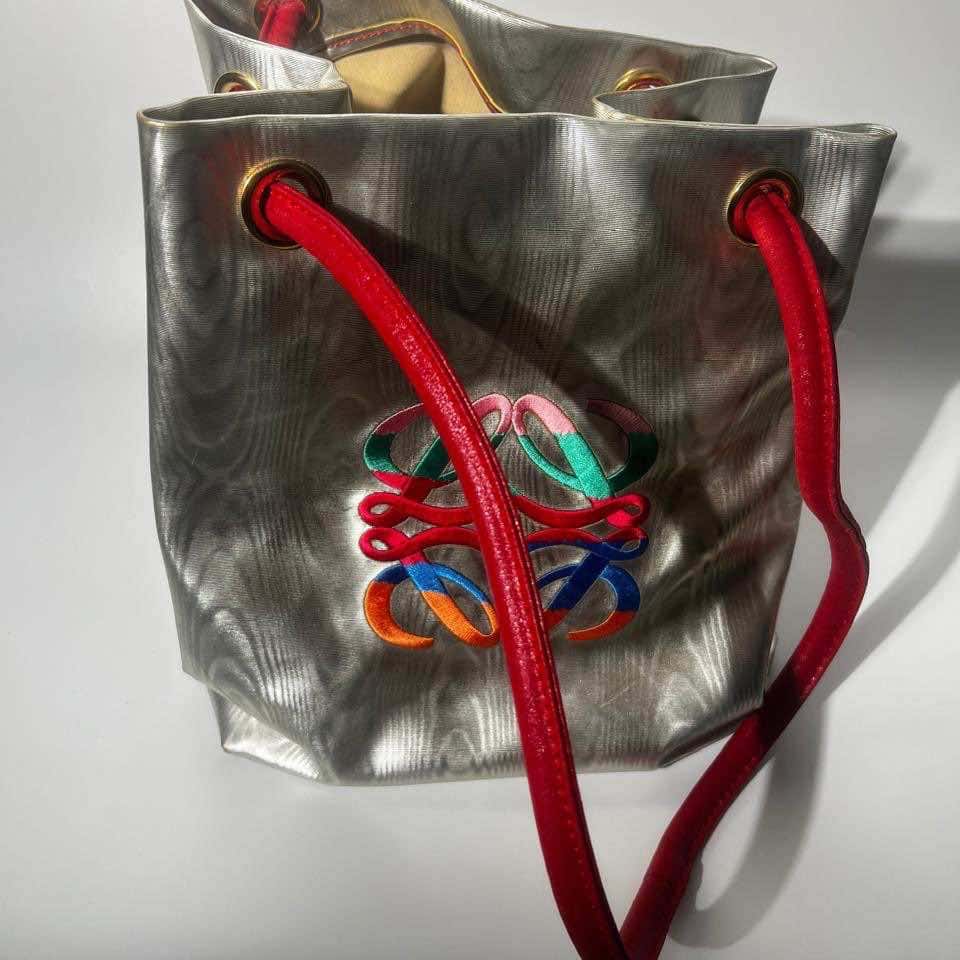 Loewe Anagram Tote Silver Very good - Box View