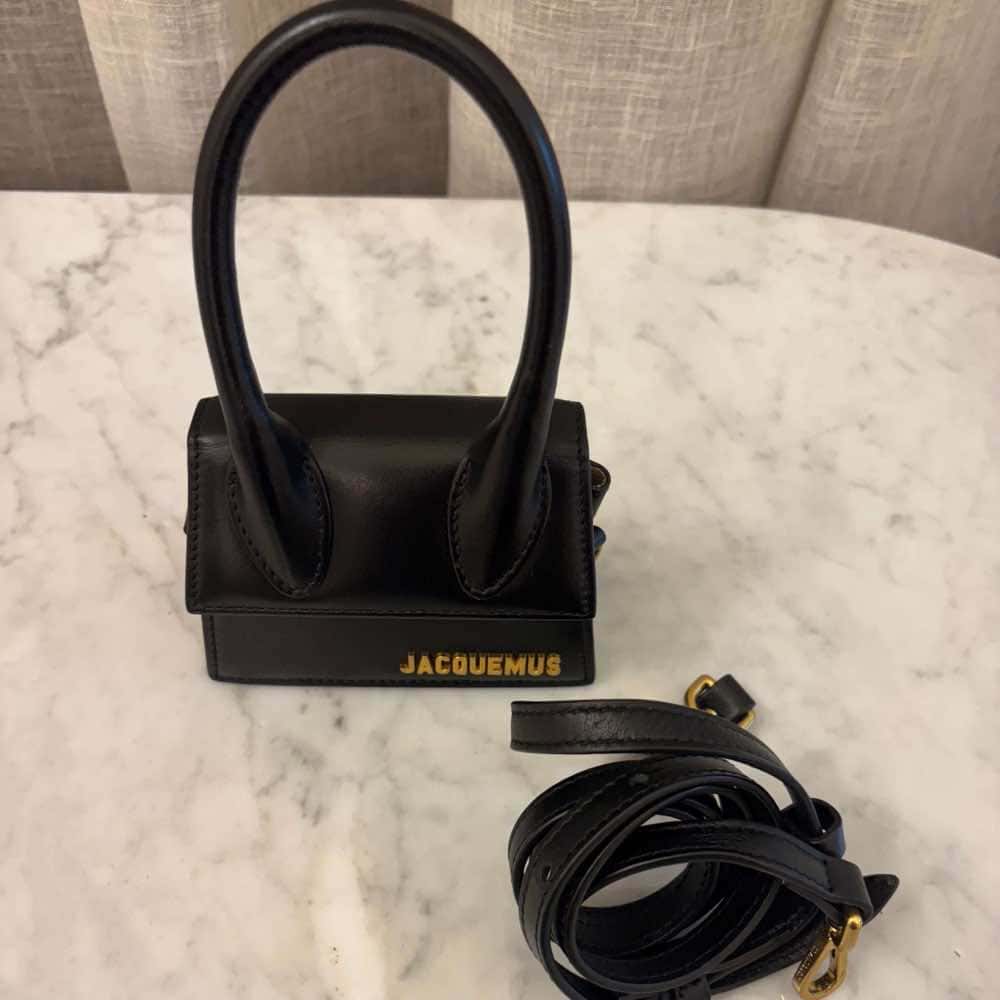Jacquemus Le Chiquito Black Leather Gold Very good - Box View