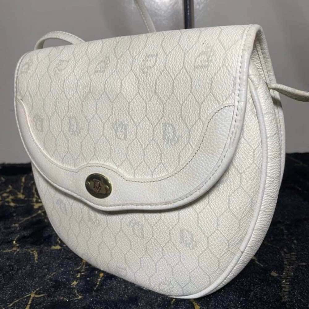 Dior Sling Bag White Canvas Gold Good - Box View