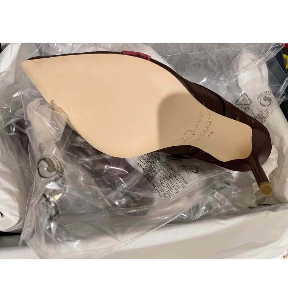 Malone Souliers Mules Burgundy Never worn - Box View