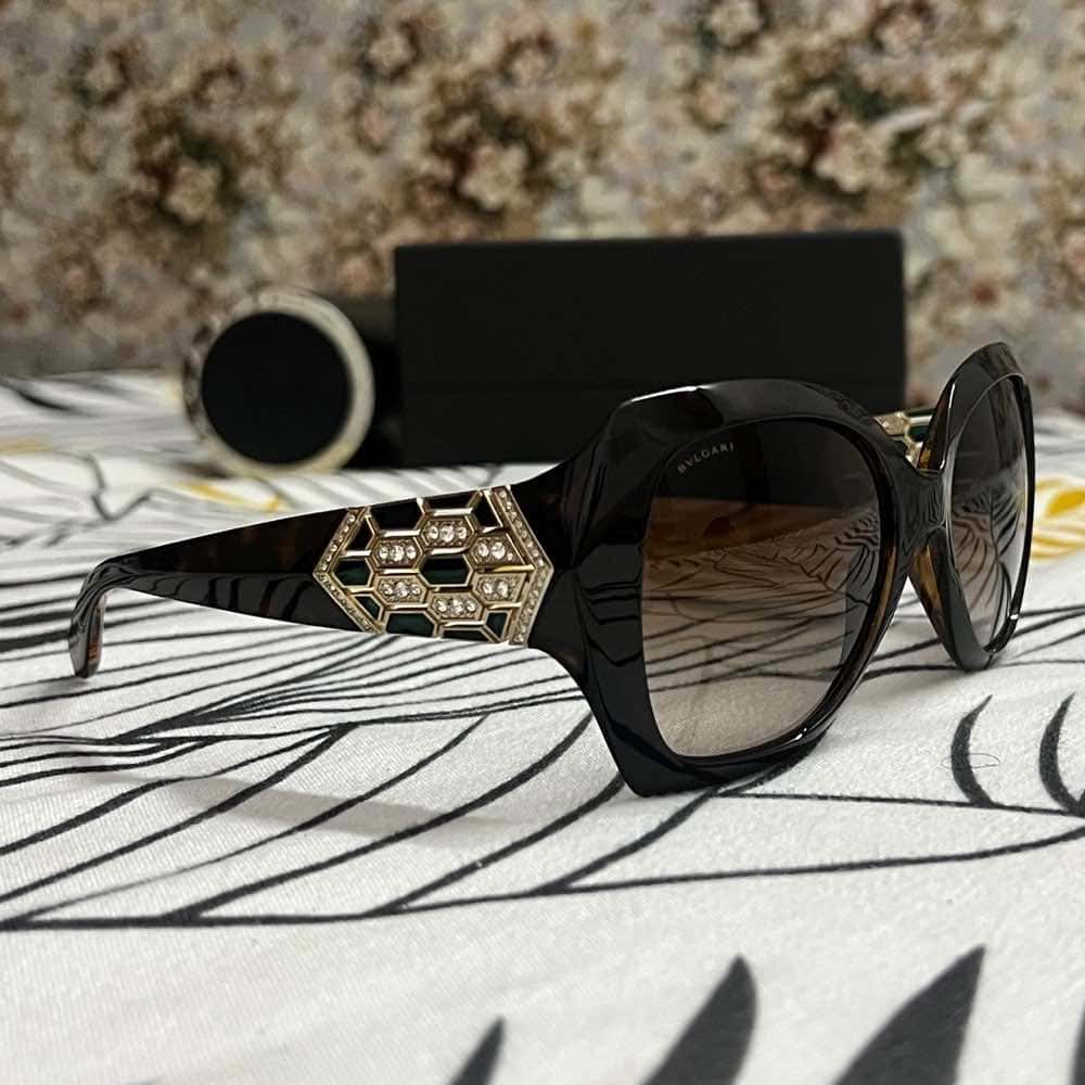 Bvlgari Sunglasses Brown Acetate Plastic Very good - Inside View