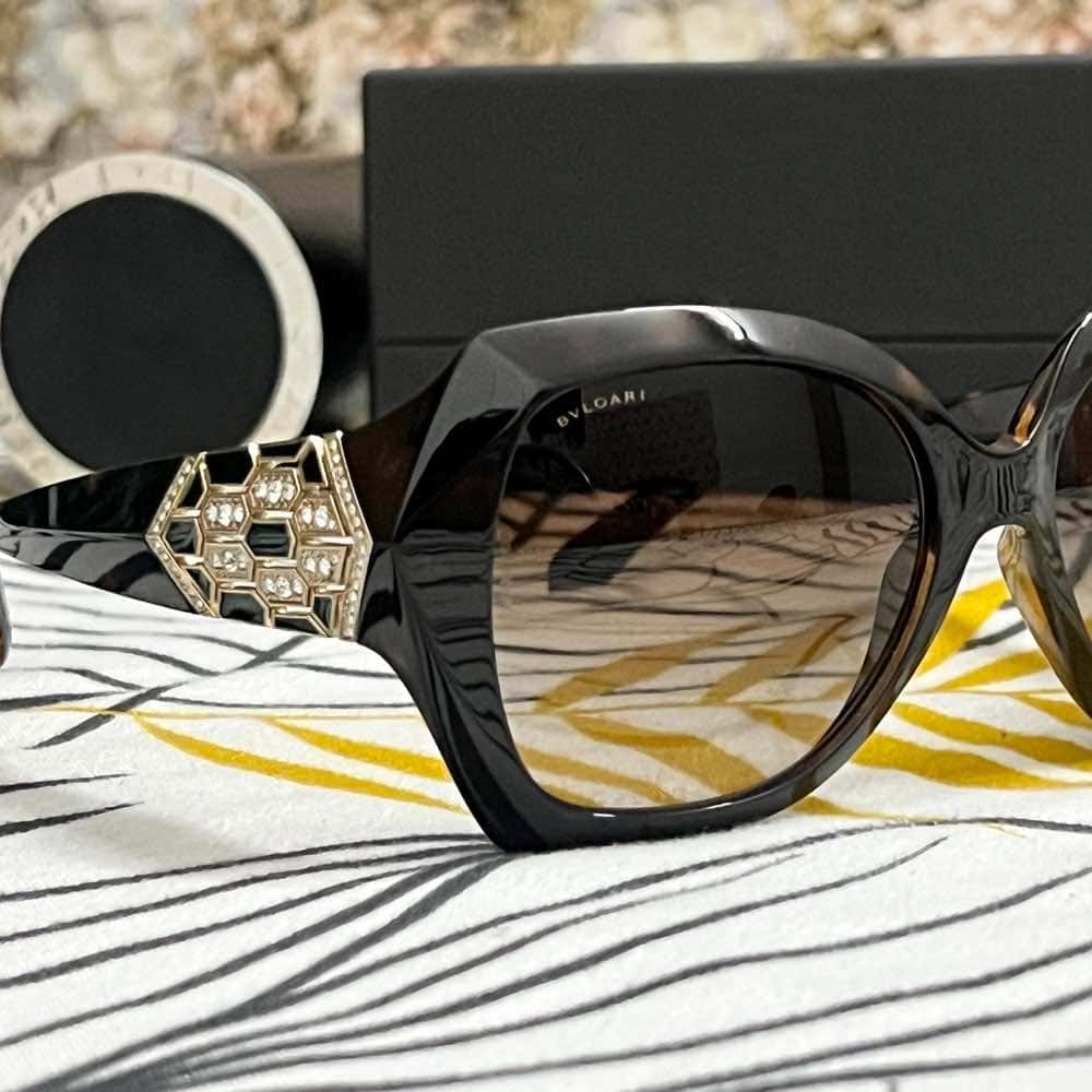 Bvlgari Sunglasses Brown Acetate Plastic Very good - Box View