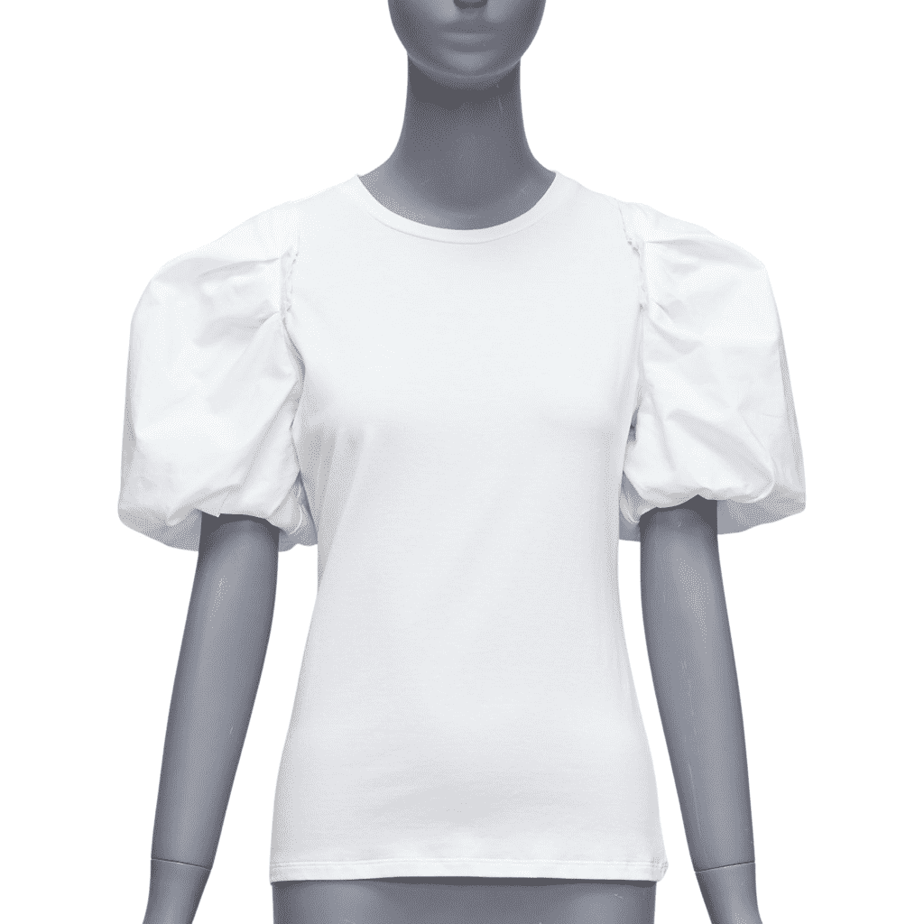 Alexander McQueen Puff Sleeve Shirt White Cotton Never worn - Front View
