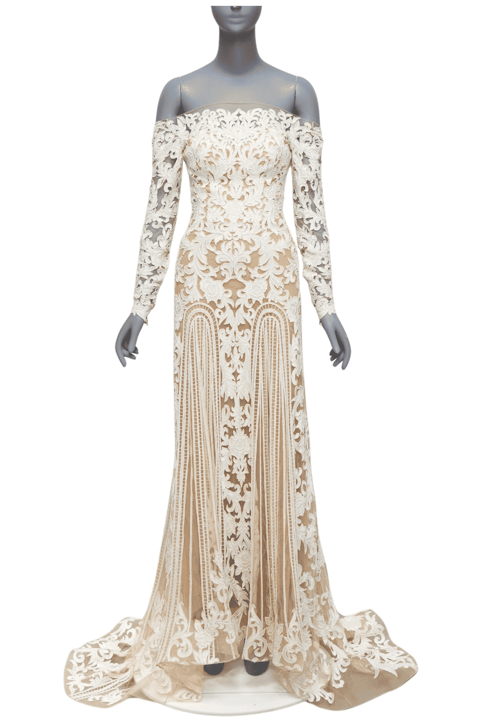 Zuhair murad Pearl Wedding Gown White Silk Very good - Front View