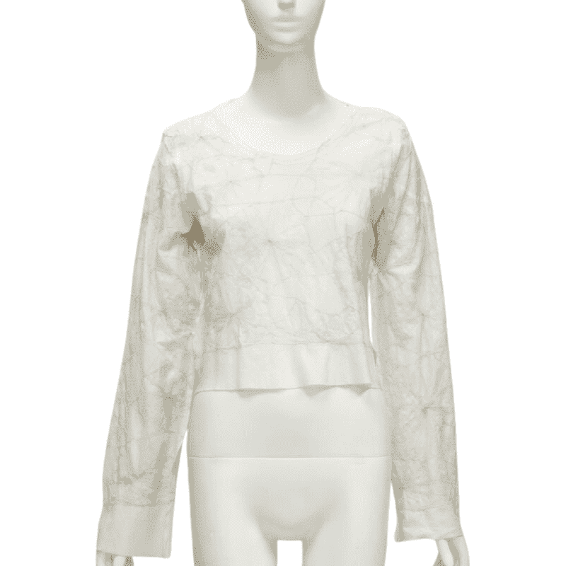 Comme Des Garcons Floral Embroidery Top Beige Cotton Very good - Front View