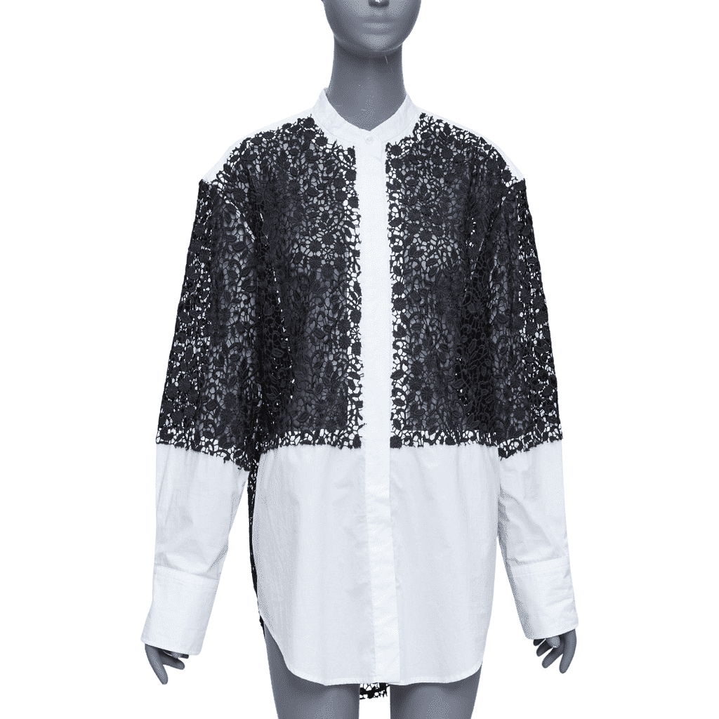 JW ANDERSON Lace Insert Shirt White Cotton Good condition - Front View