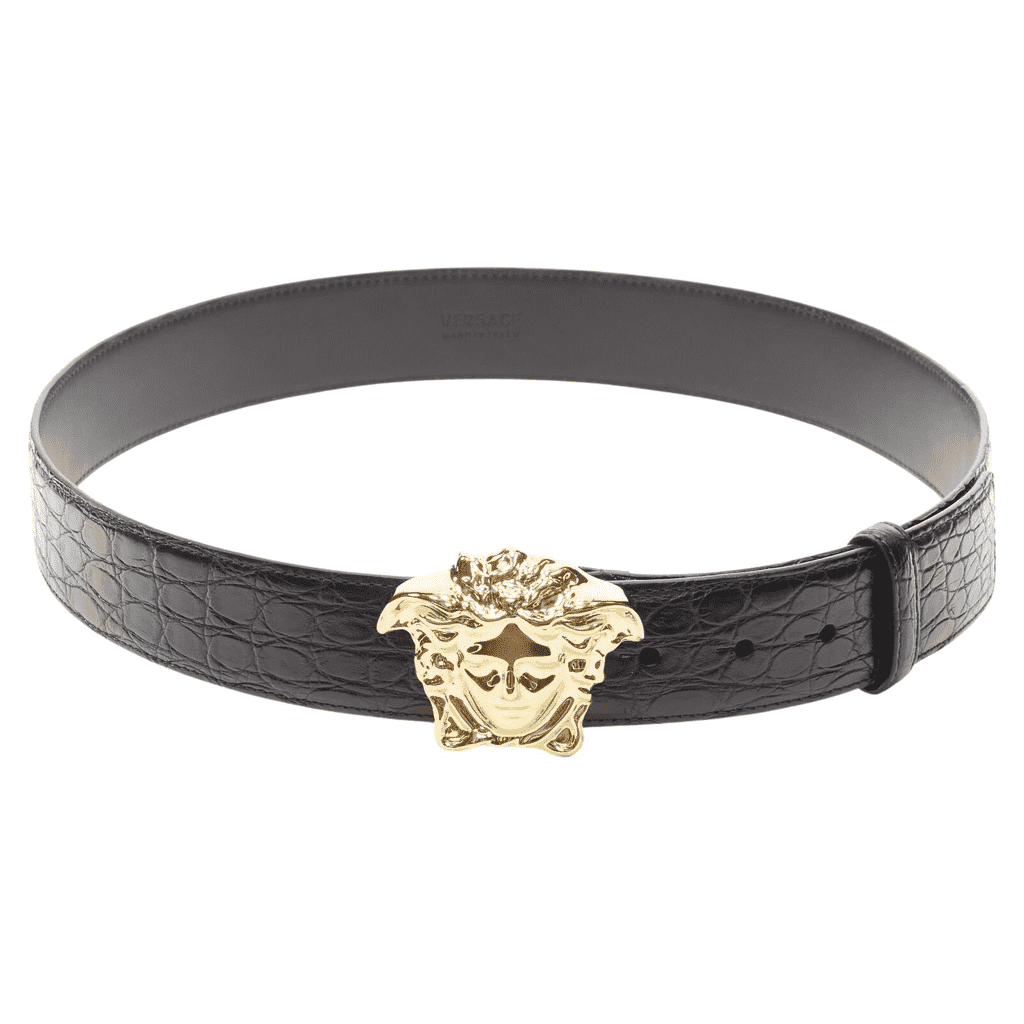 Versace DCU4140 DFCG D41OH Black Leather Never worn, with tag - Front View