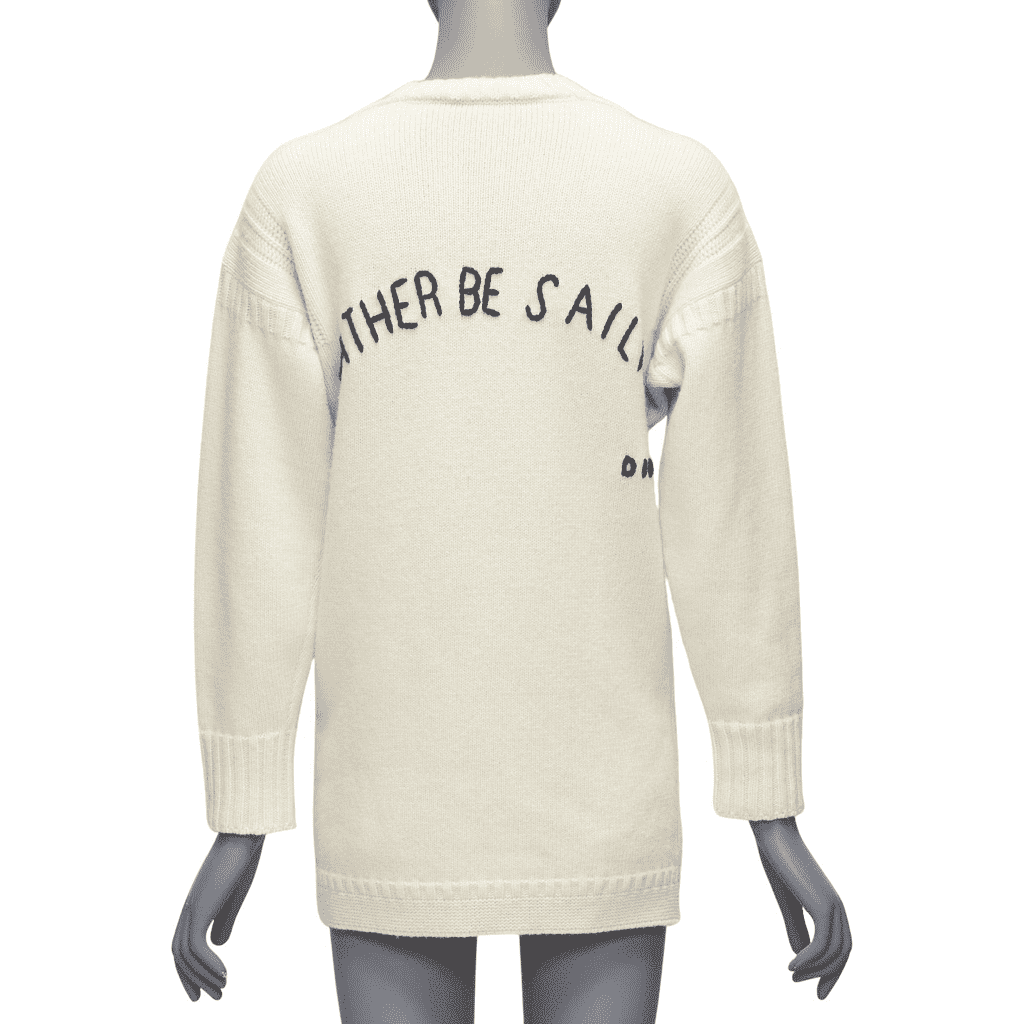 Dior Rather Be Sailing Ecru Wool Good - Front View