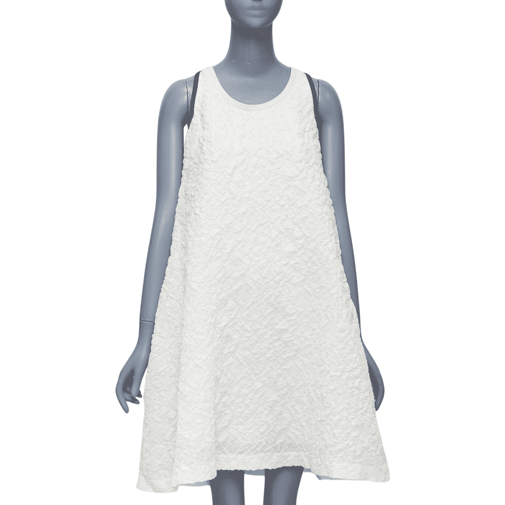 Fendi Cloque Babydoll Dress Ecru Silk Never worn - Front View