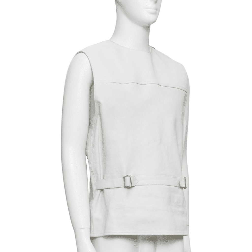 Prada White Leather Vest Ecru Leather Very good condition - Front View