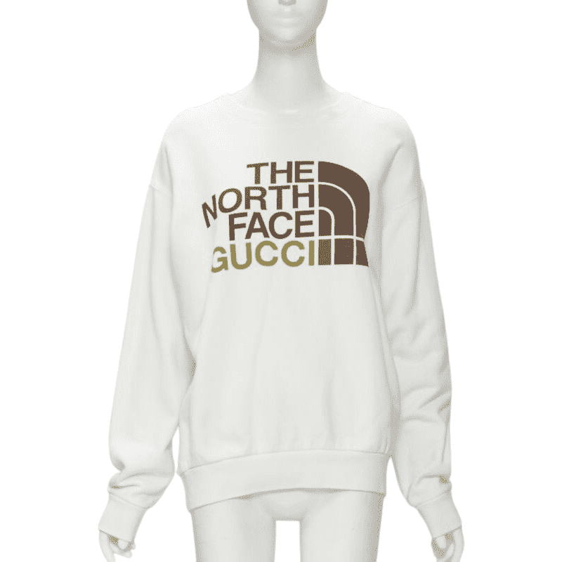 Gucci Logo Cotton Sweatshirt White Cotton Never worn - Front View