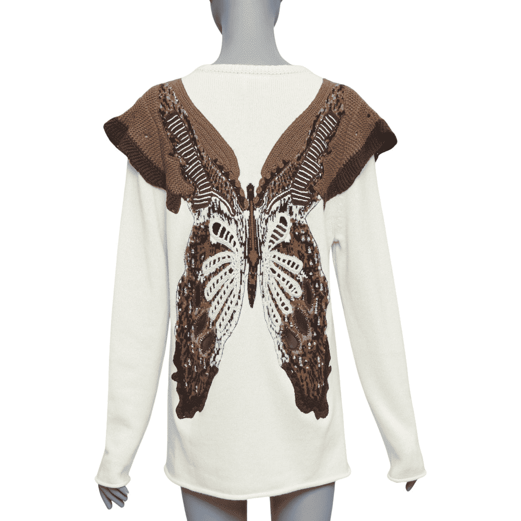 Chloé Flutter Knit Sweater Ecru Wool Very good - Front View