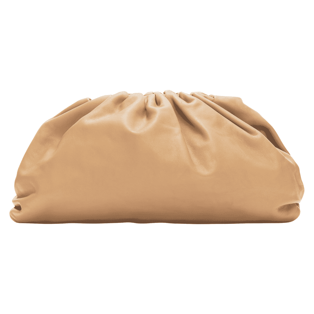 Bottega Veneta The Pouch Beige Leather Very good - Front View