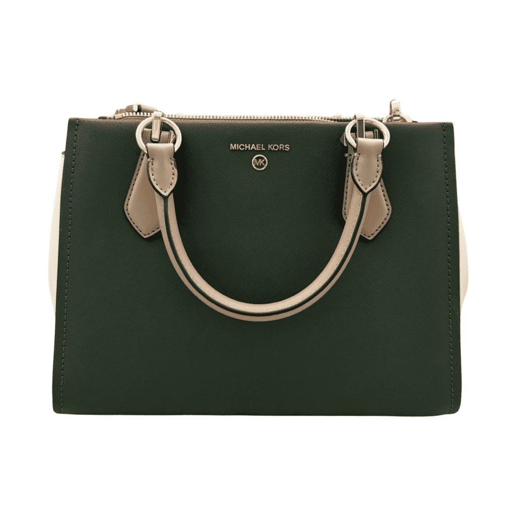 Michael Kors Marilyn Satchel Bag Medium Black Leather Metal Never worn, with tag - Front View