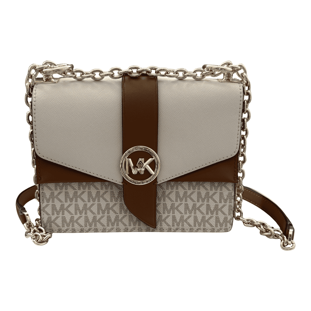 Michael Kors Greenwich Small Cross Body MultiColor Leather Metal Never worn - Front View