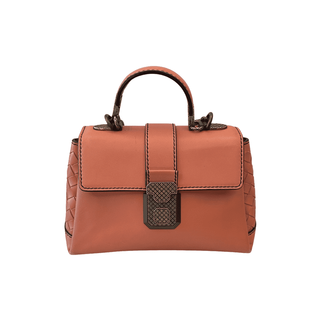 Bottega Veneta Nappa Small Piazza Pink Leather Leather Good condition - Front View