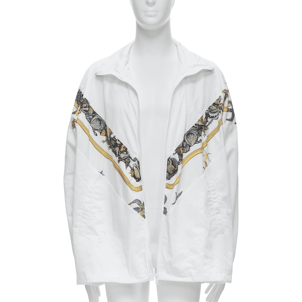 Versace White Starfish Jacket White Polyester Never worn, with tag - Front View