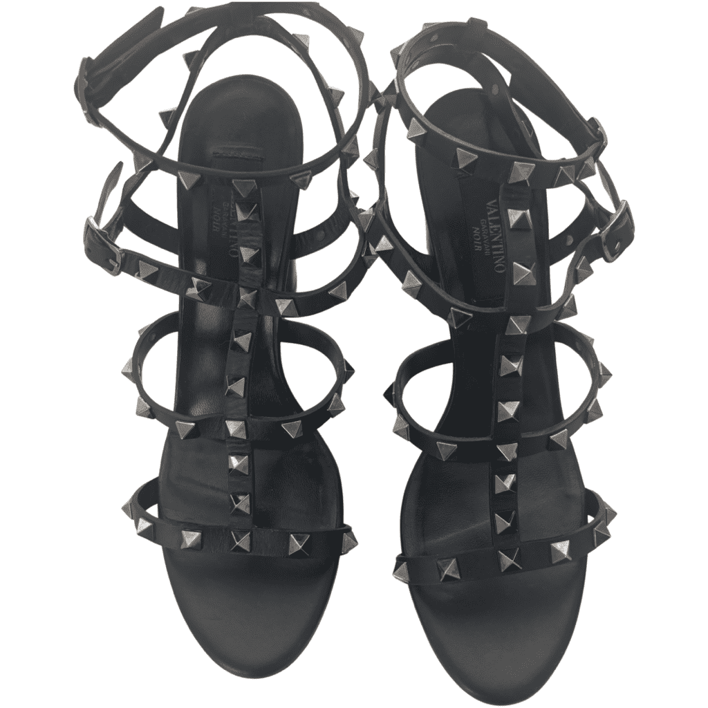 Valentino Garavani Rockstud Black Leather Very good condition - Front View