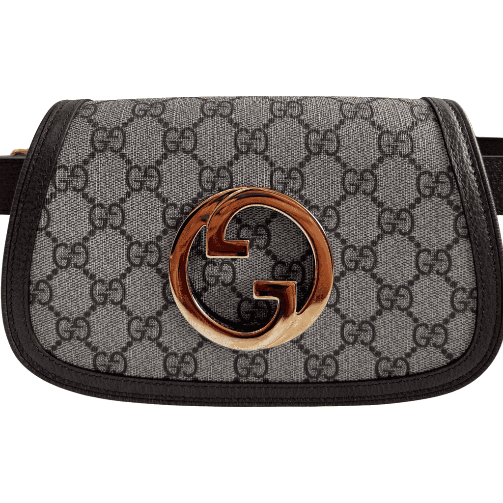 Gucci Supreme Blondie Belt Bag Beige Leather Never worn - Front View