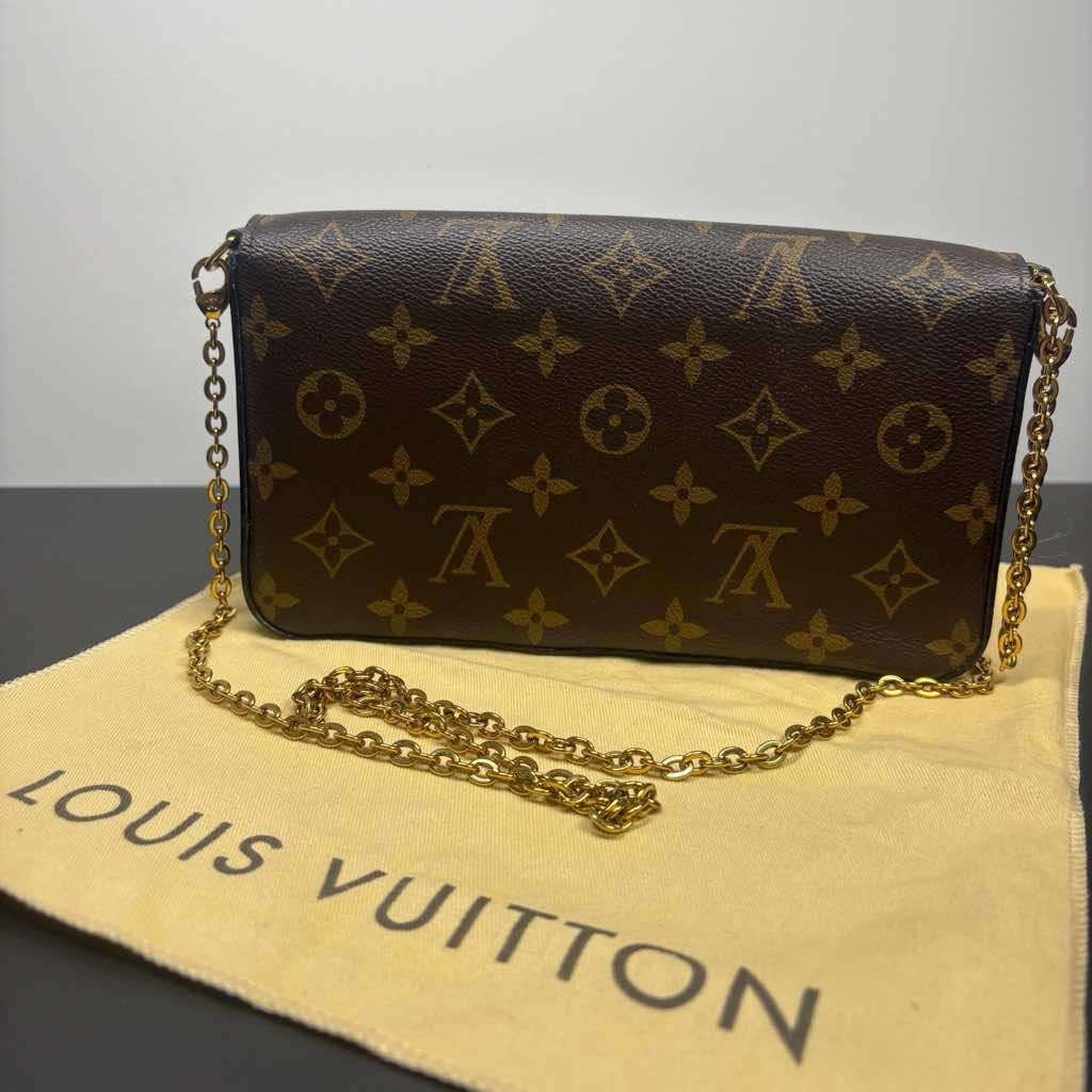 Louis Vuitton Félicie Black Canvas Gold Good condition - Back View