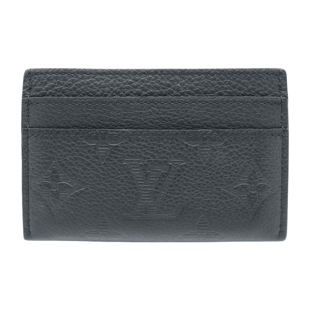 Louis Vuitton Card Holder G65 Black M81415 Black Leather Good condition - Front View