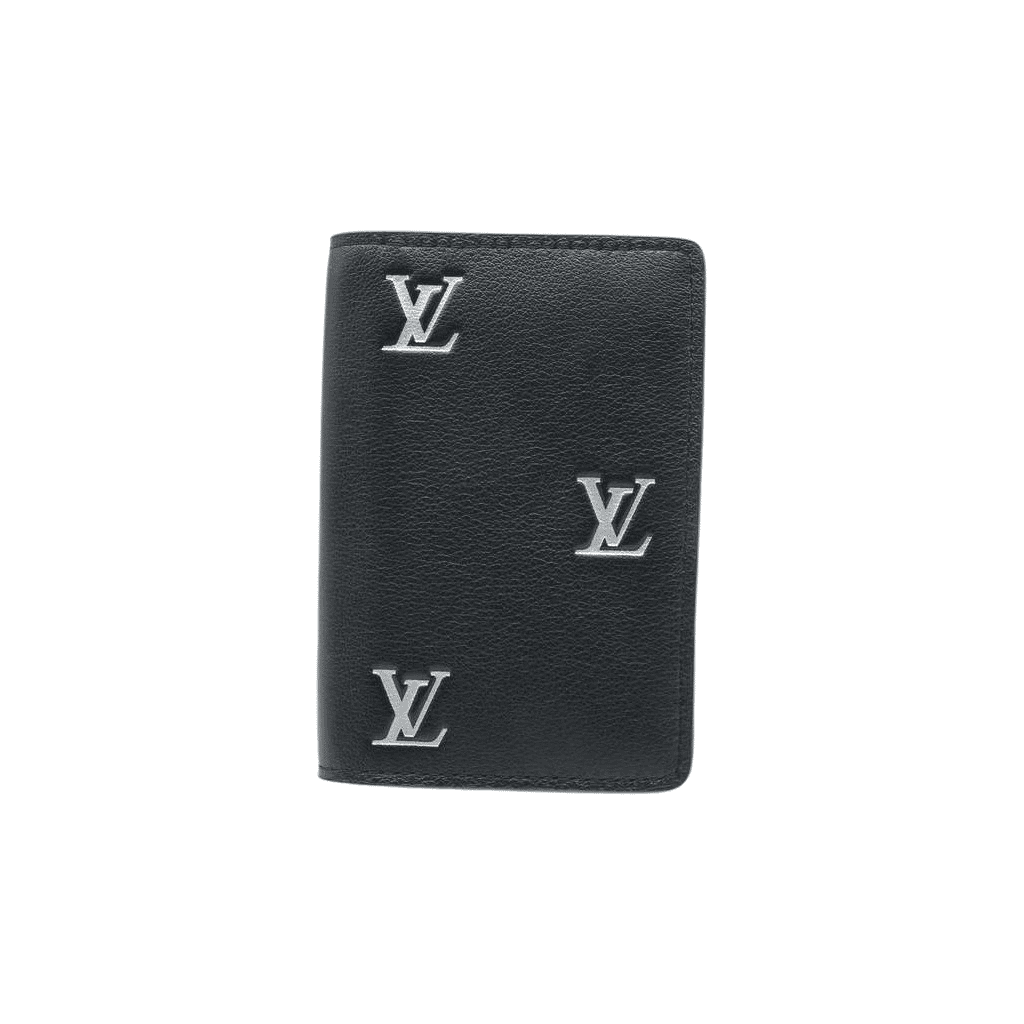 Louis Vuitton Blason Organizer de Poche Card Case Calfskin Black Pharrell Williams Limited Black Leather Good condition - Front View
