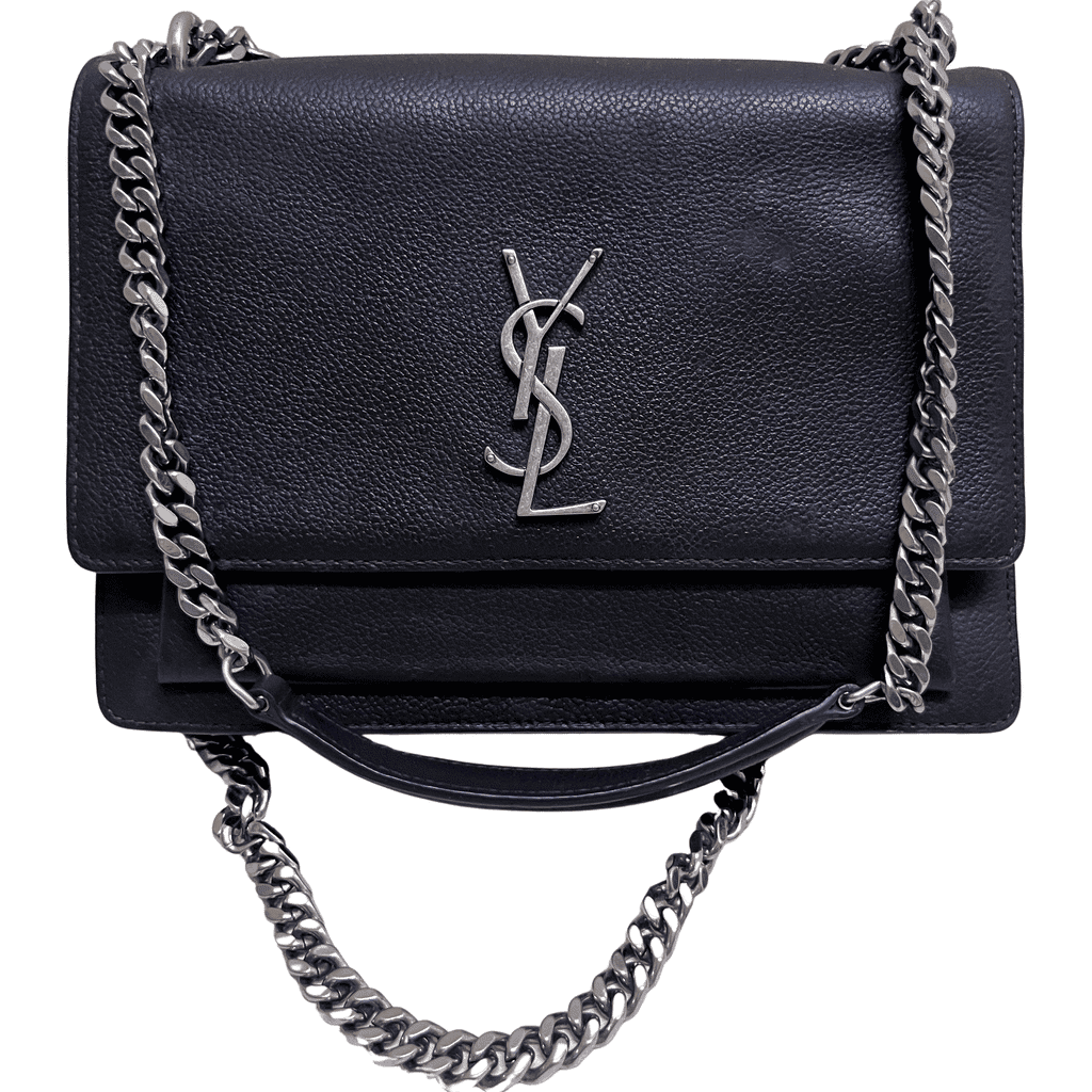 Saint Laurent Sunset Black Leather Very good - Front View