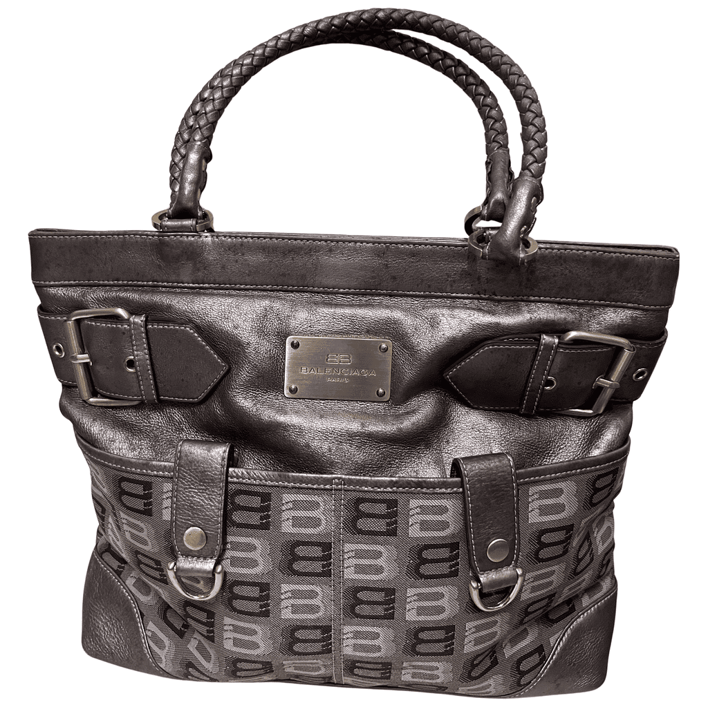 Balenciaga Vintage Metallic Tote Bag Brown Leather Very good - Front View