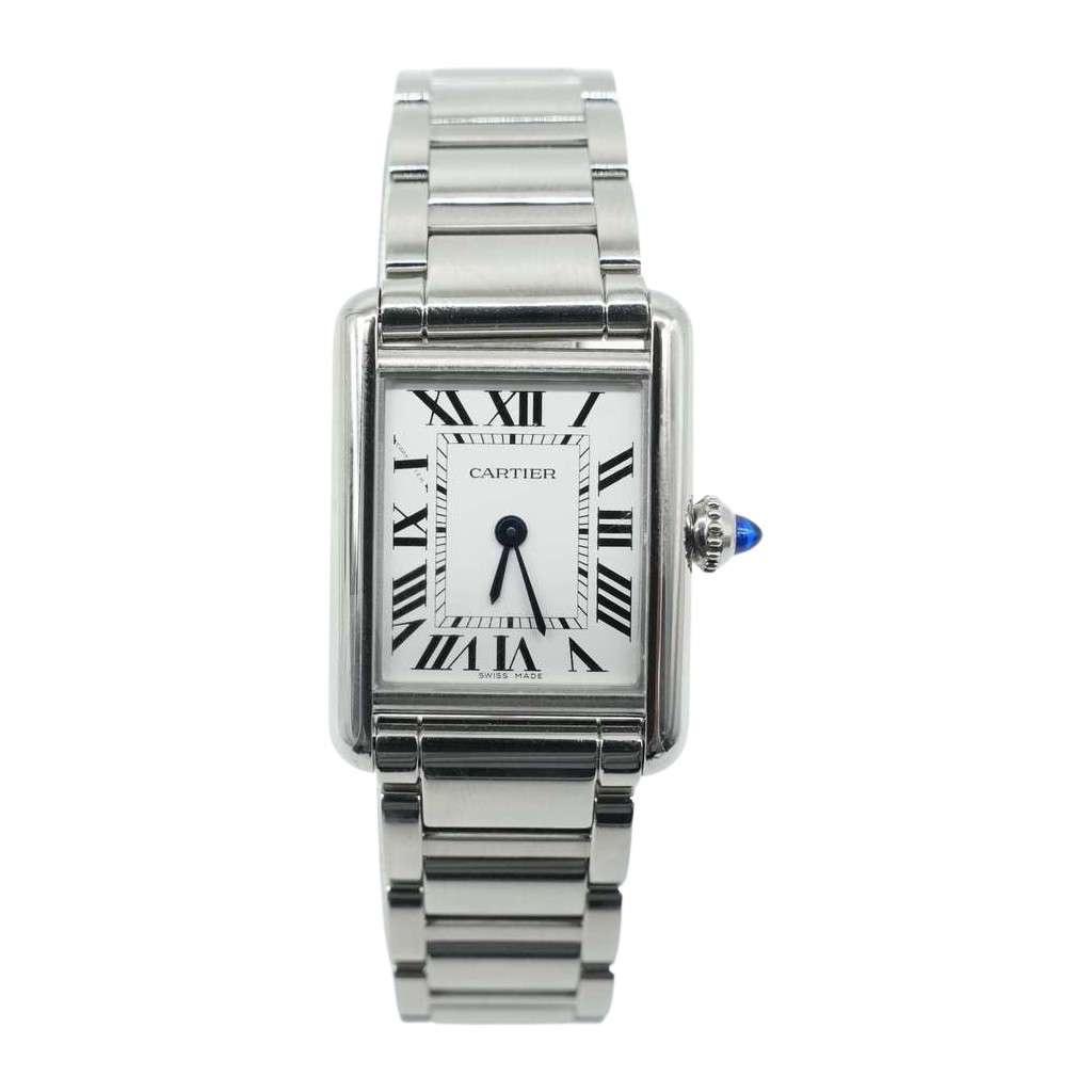 Cartier Tank Must De Watch Small Model Silver Stainless steel Fair - Front View