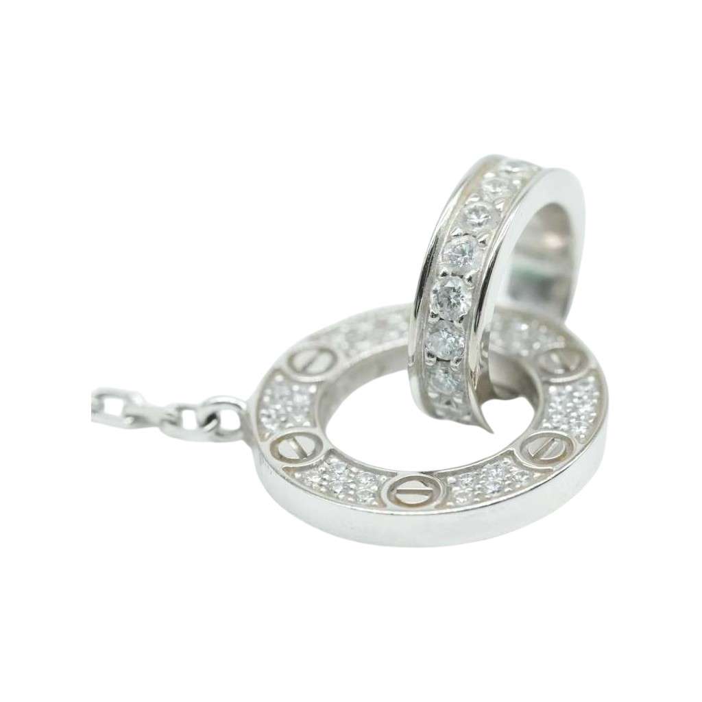 Cartier Cartier Love Pendant, Paved Necklace 18K White Gold White White Gold Good condition - Front View