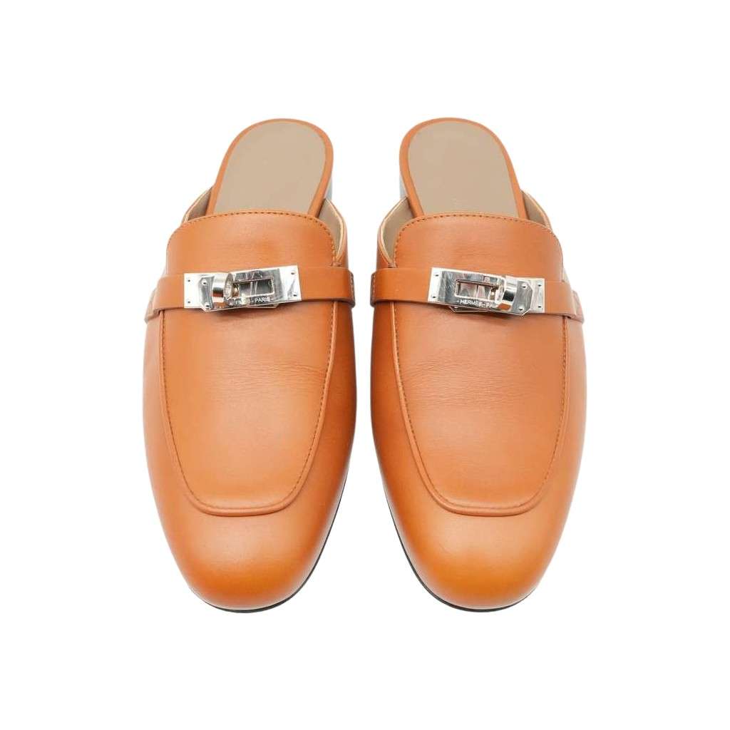 Hermès Women's Loafers Brown Size 36 DB/BO Brown Leather Fair condition - Front View