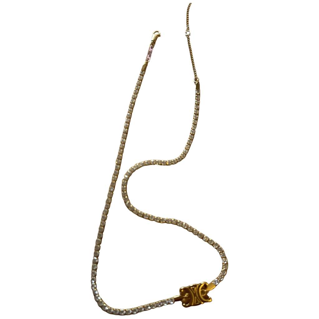 Celine Celine Triomphe Articulated Necklace Gold Brass Very good condition - Front View