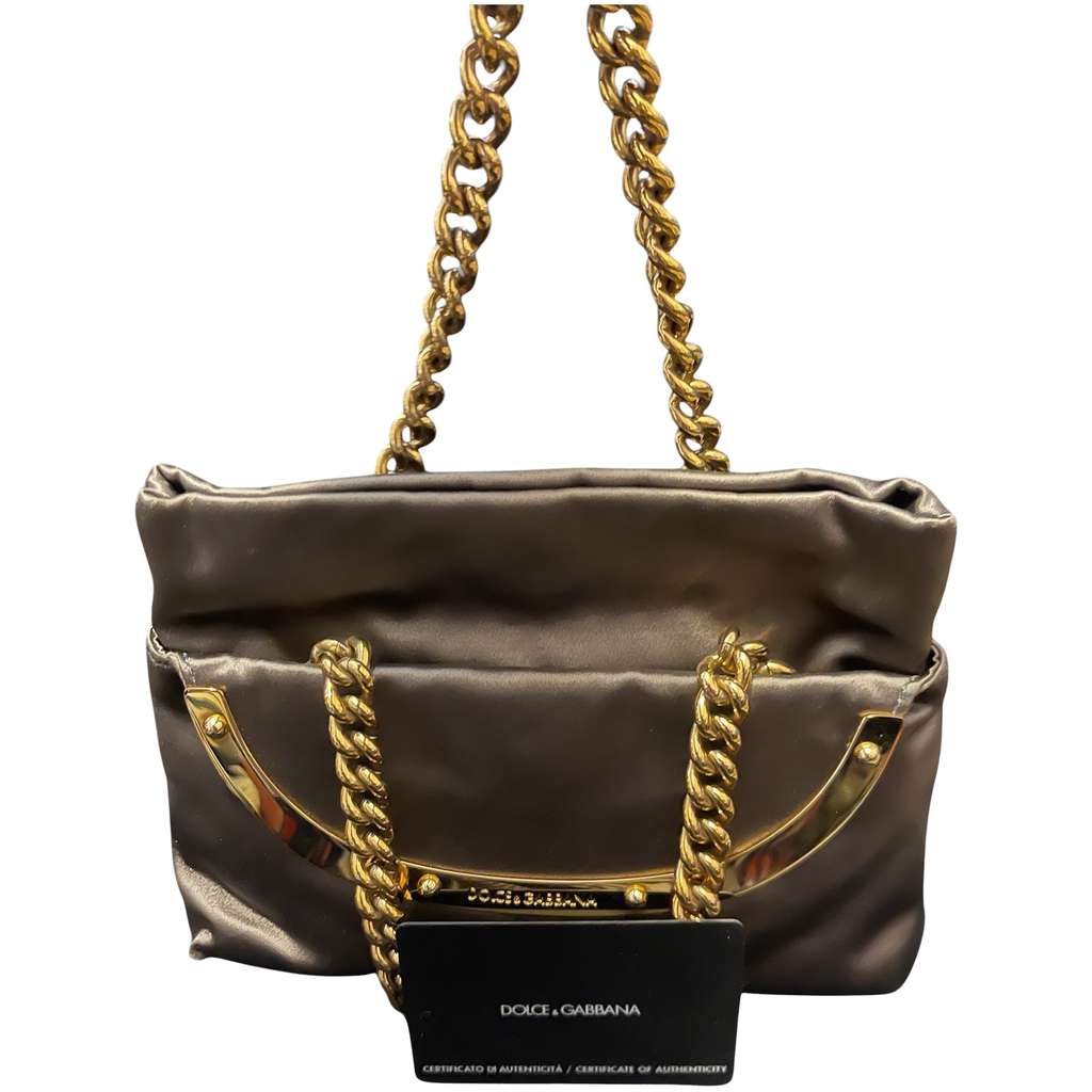 Dolce & Gabbana Lady Camp Bag Metallic Satin Very good - Front View