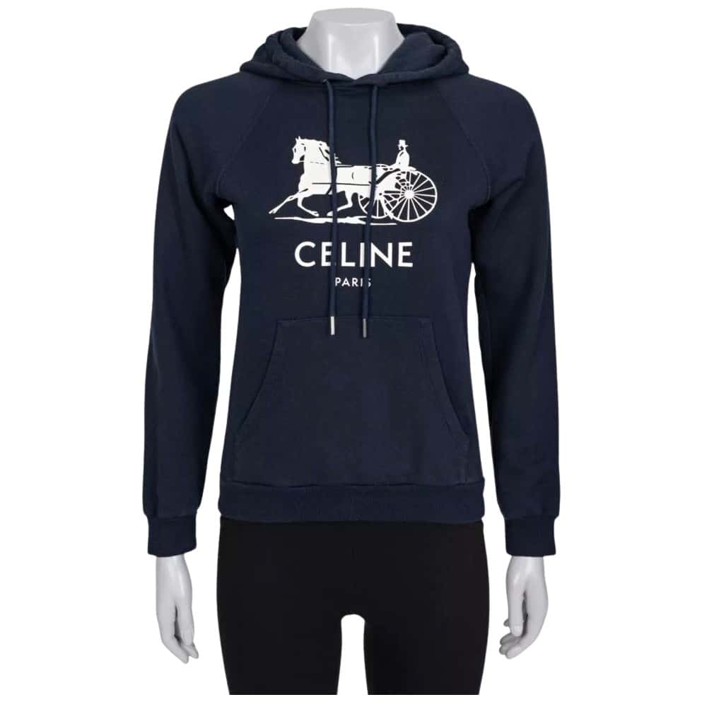 Celine Hoodie Blue Cotton Very good condition - Front View