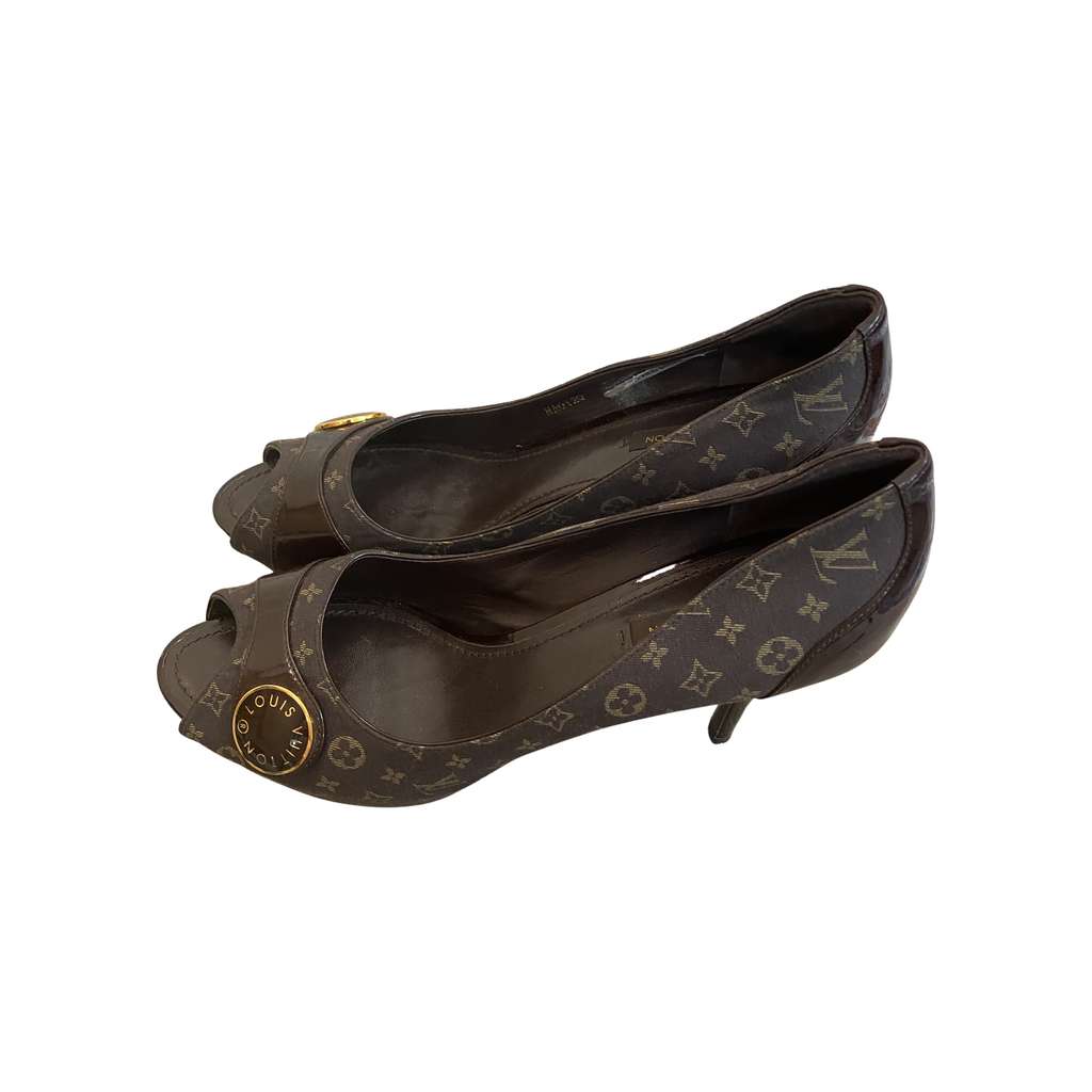 Louis Vuitton Heels Brown Canvas Fair condition - Front View