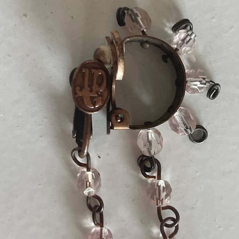 Jean Paul Gaultier Nose ring chain Brown Very good - Back View