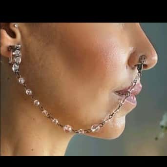 Jean Paul Gaultier Nose ring chain Brown Very good - Inside View
