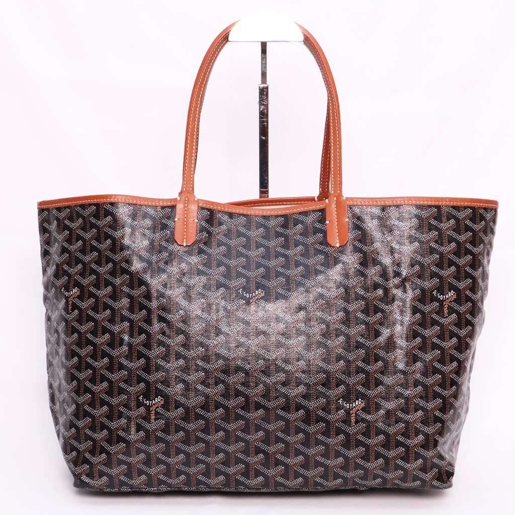 Goyard Saint Louis PM Goyardine Brown Canvas Leather Very good condition - Back View