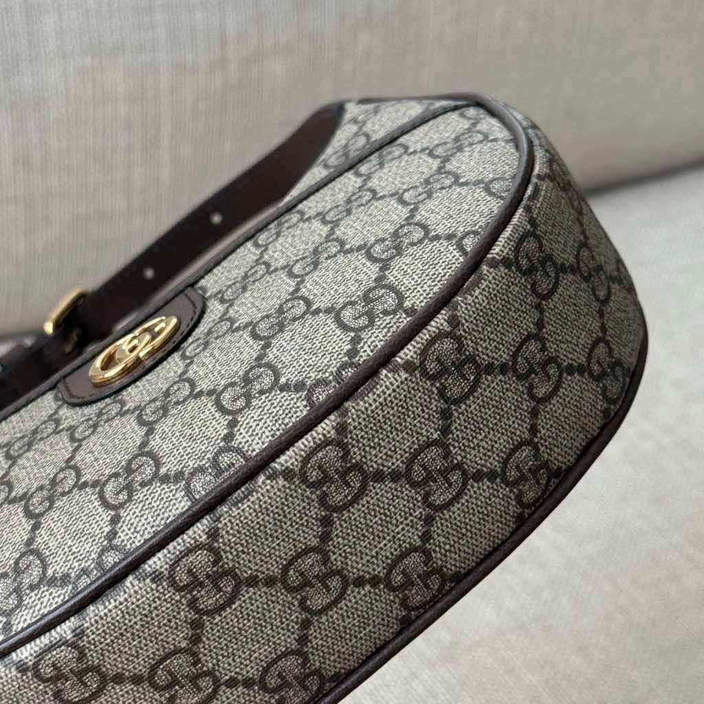 Gucci Ophidia Bag Grey Canvas Leather Never worn, with tag - Inside View