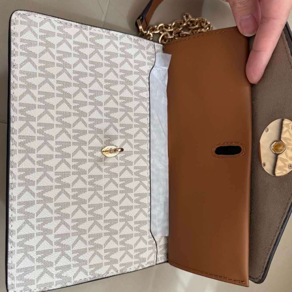 Michael Kors Greenwich Small Cross Body MultiColor Leather Metal Never worn - Box View