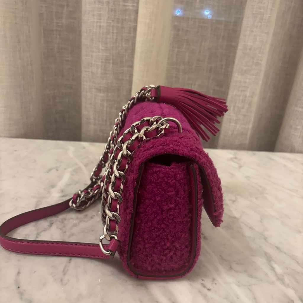 Tory Burch Fleming Bouclé Pink Shearling Silver Very good condition - Model View