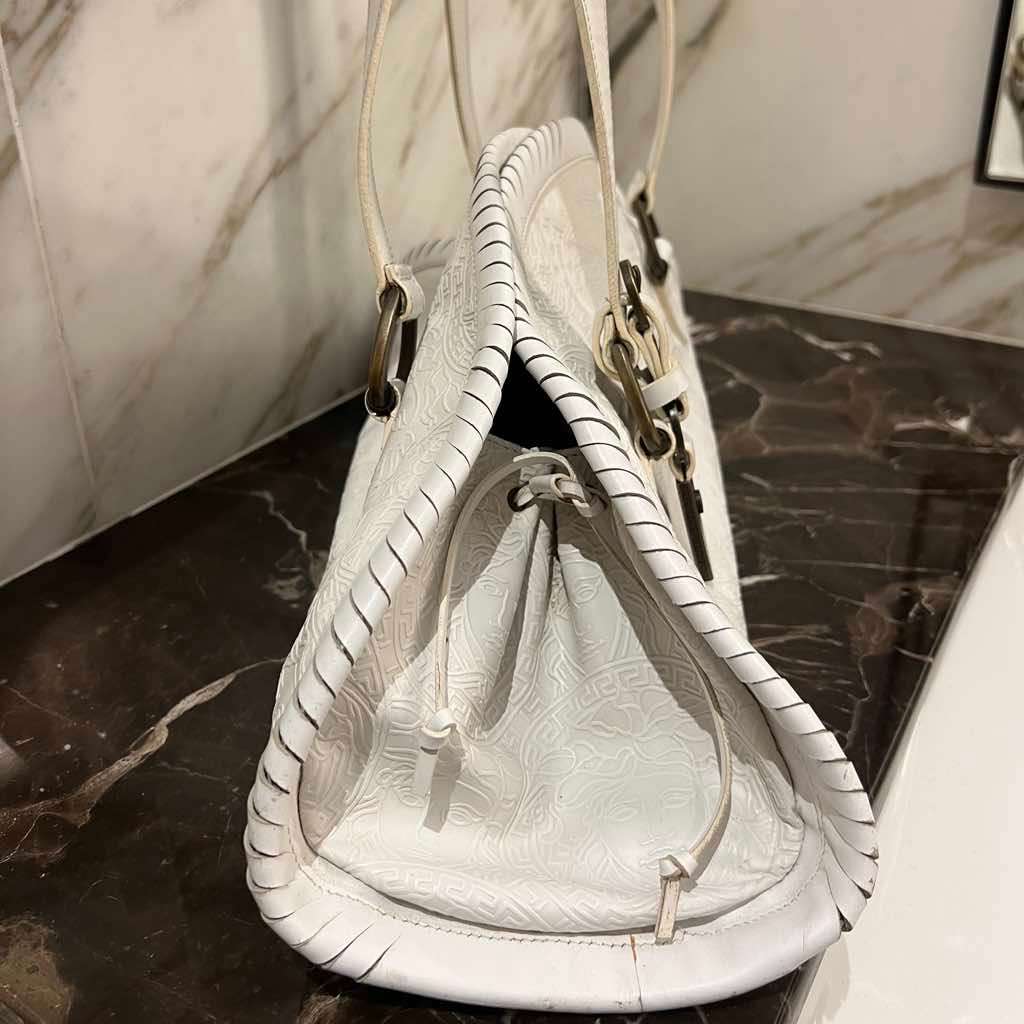 Gianni Versace Vintage Versace Bag White Polyamide Metal Fair - Inside View