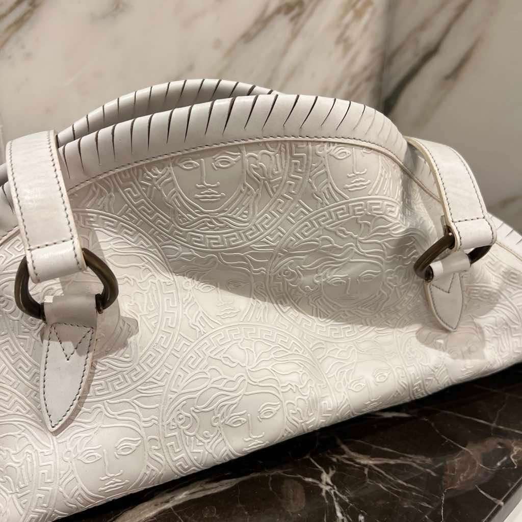 Gianni Versace Vintage Versace Bag White Polyamide Metal Fair - Model View