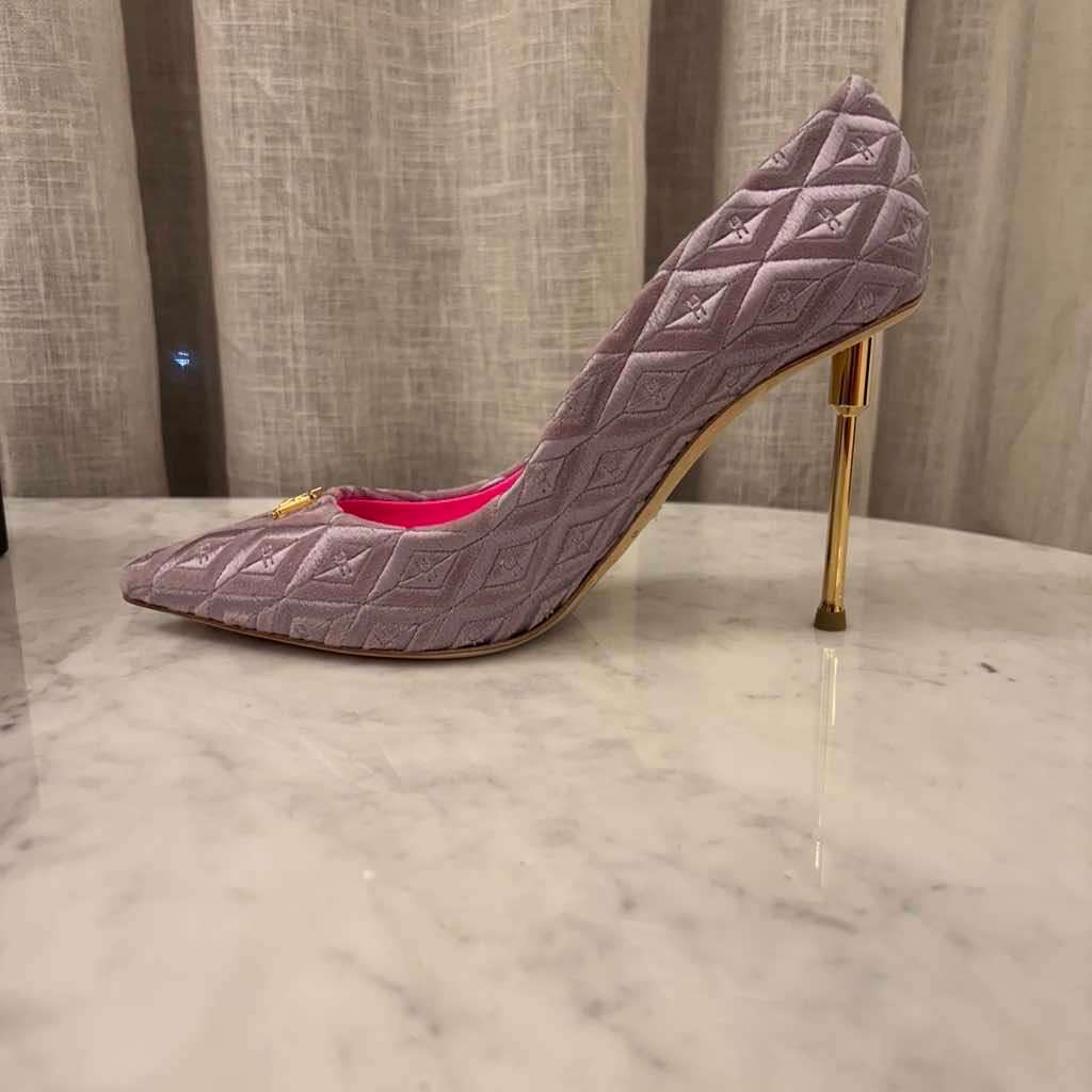 Elisabetta Franchi EF velvet pumps Purple Velvet Never worn, with tag - Inside View