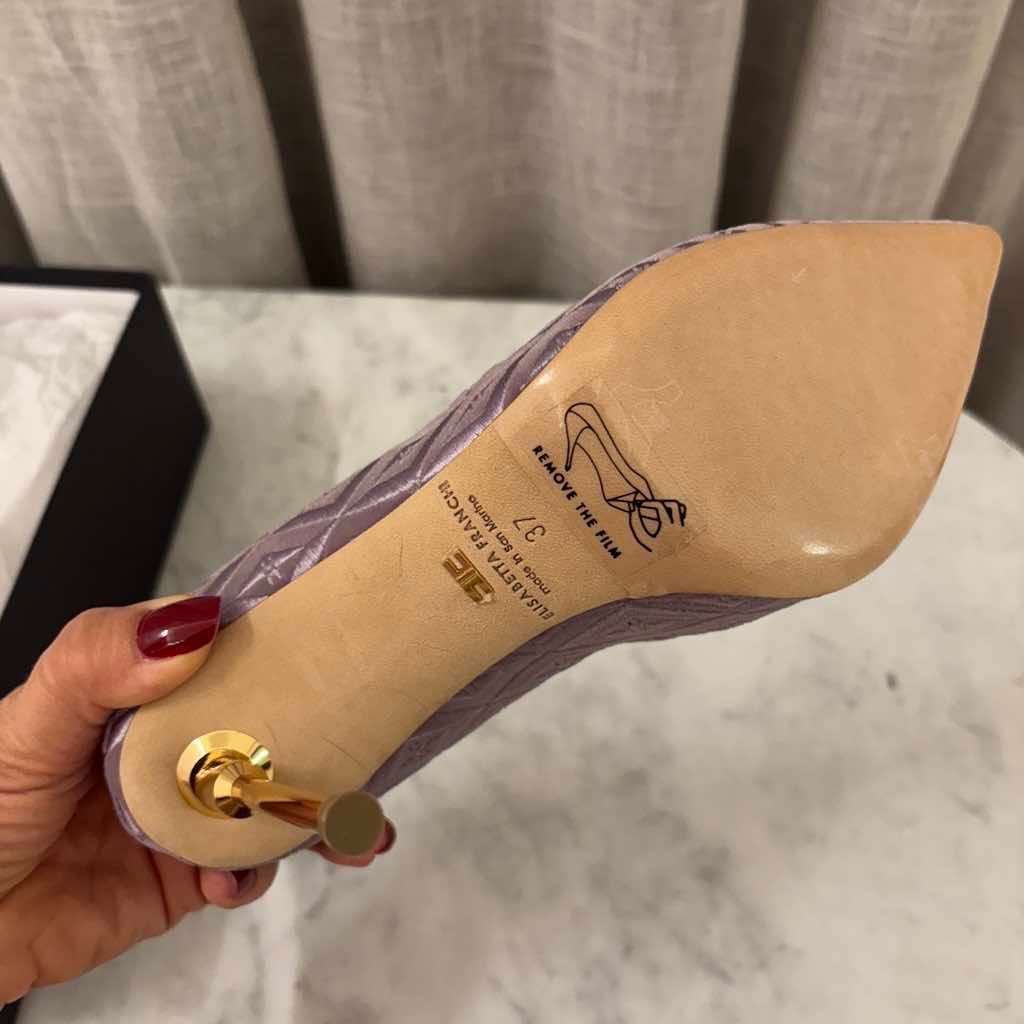 Elisabetta Franchi EF velvet pumps Purple Velvet Never worn, with tag - Box View